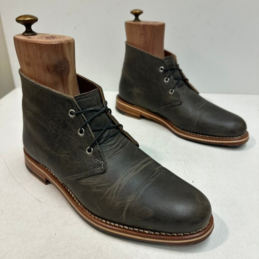 NEW HEELS Rancourt & Co. x Helm Hynes Chukka Boot Gray Olive Green USA 7.5 D - Picture 5 of 13